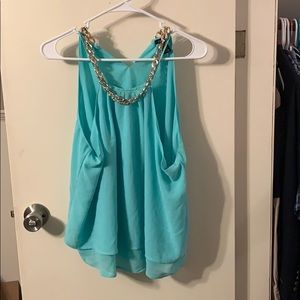 Teal crop top